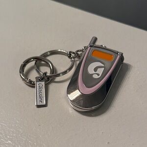 GLOSSIER Flip Phone Keychain (NWOT)